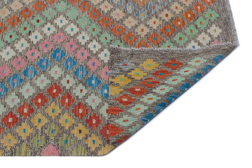 Selanik Brown Vintage Wool Handmade Area Rug 5'3" x 6'5"