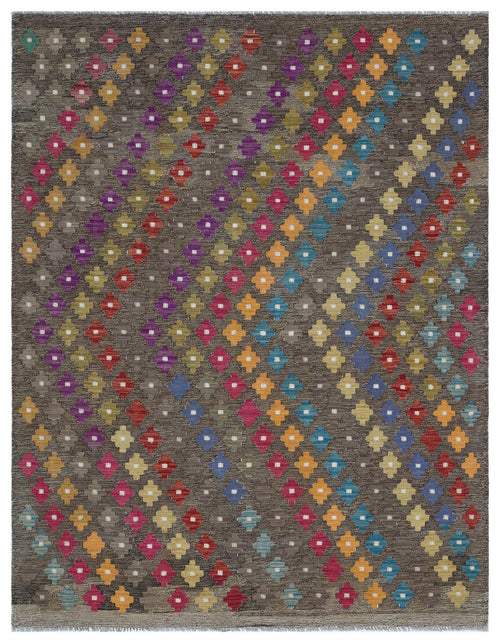 Selanik Brown Vintage Wool Handmade Area Rug 5'1" x 6'6"