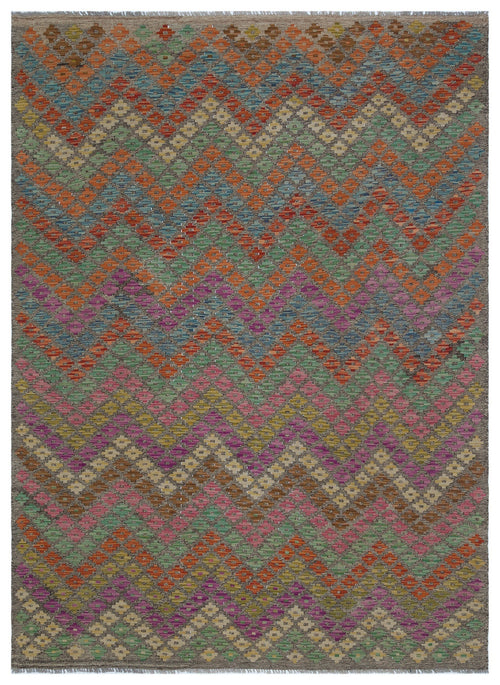 Selanik Beige Vintage Wool Handmade Area Rug 5'3" x 9'2"