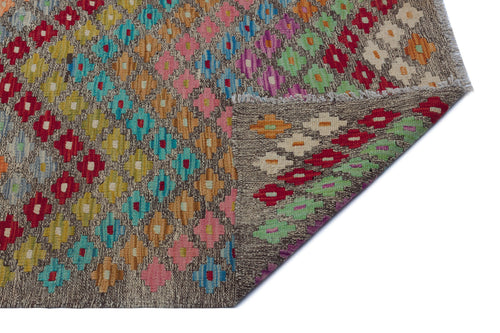 Selanik Brown Vintage Wool Handmade Area Rug 5'1" x 9'3"