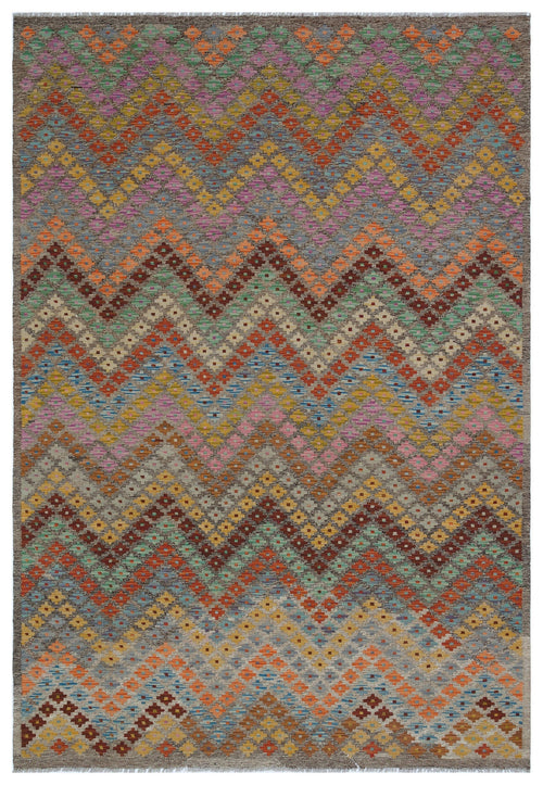 Selanik Beige Vintage Wool Handmade Area Rug 5'7" x 8'8"