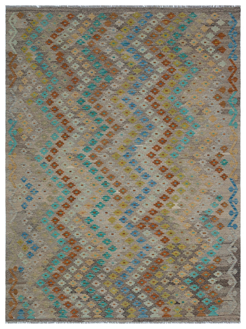 Selanik 30077 Beige Vintage Wool Handmade Area Rug 5'11" x 8'0"