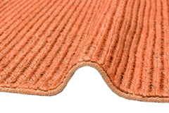 Handmade Jute Rug – Modern Orange Flatweave Natural Jute Carpet for Living Room