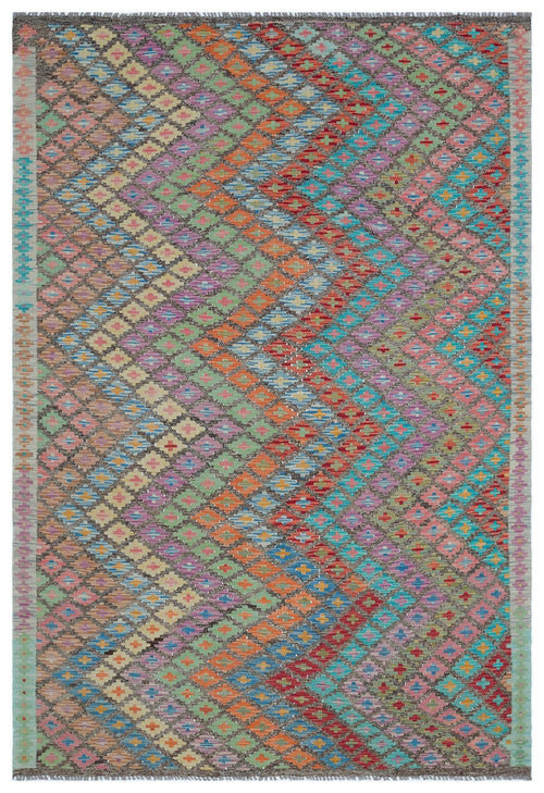 Selanik Beige Vintage Wool Handmade Area Rug 5'9" x 8'4"