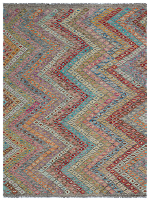 Selanik Beige Vintage Wool Handmade Area Rug 6'1" x 8'0"