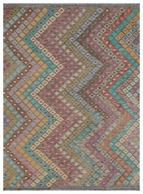 Selanik Beige Vintage Wool Handmade Area Rug 6'0" x 8'1"