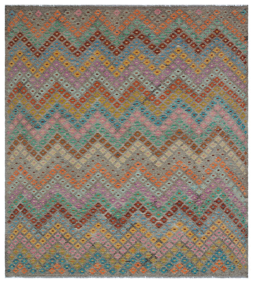 Selanik Beige Vintage Wool Handmade Area Rug 5'7" x 9'9"