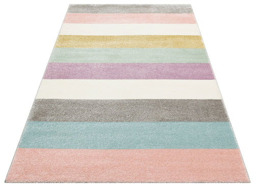 Nuziders Pink Striped Kids Rug