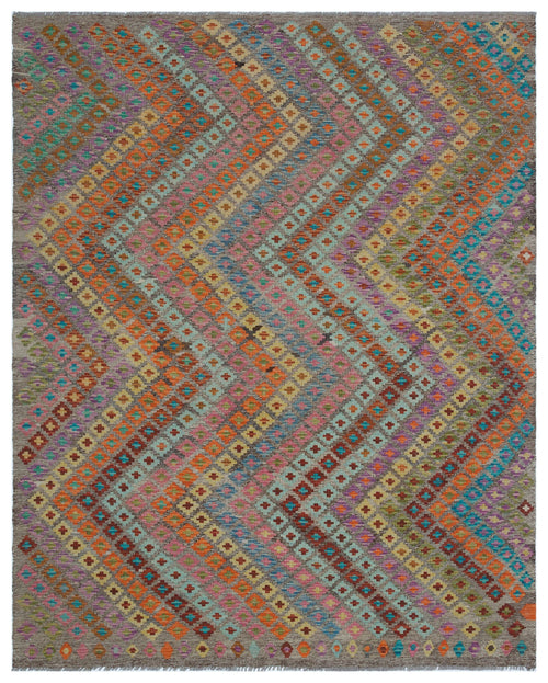 Selanik Beige Vintage Wool Handmade Area Rug 5'7" x 8'6"
