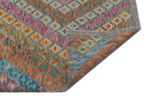 Selanik Beige Vintage Wool Handmade Area Rug 5'7" x 8'6"