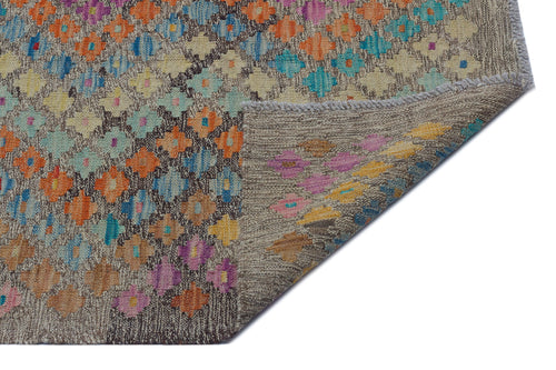 Selanik Beige Vintage Wool Handmade Area Rug 6'8" x 7'11"