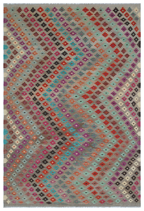 Selanik Beige Vintage Wool Handmade Area Rug 5'8" x 8'5"