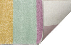 Nuziders Pink Striped Kids Rug