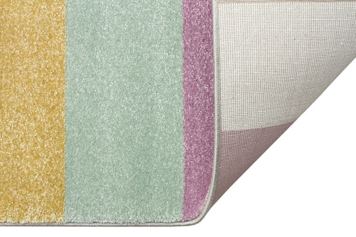 Nuziders Pink Striped Kids Rug