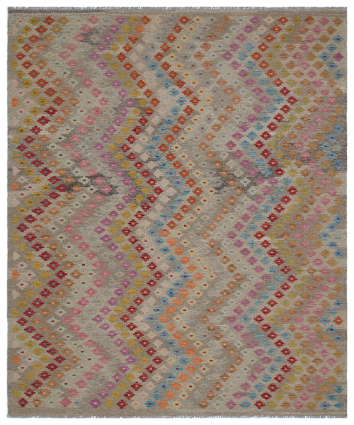 Selanik Beige Vintage Wool Handmade Area Rug 5'8" x 9'7"