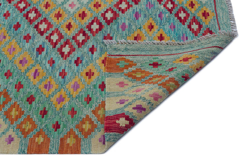 Selanik Beige Vintage Wool Handmade Area Rug 5'11" x 8'2"