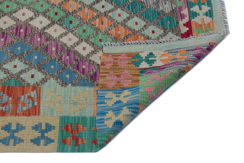 Selanik Green Vintage Wool Handmade Area Rug 6'2" x 7'7"