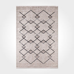 Geometric Area Rug – Washable Non Slip Chenille Cotton Rug for Living Room