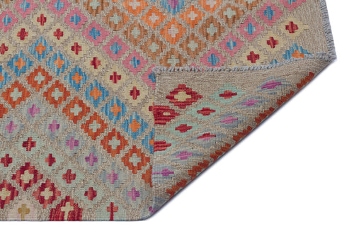 Selanik 30173 Beige Vintage Wool Handmade Area Rug 5'3" x 9'1"