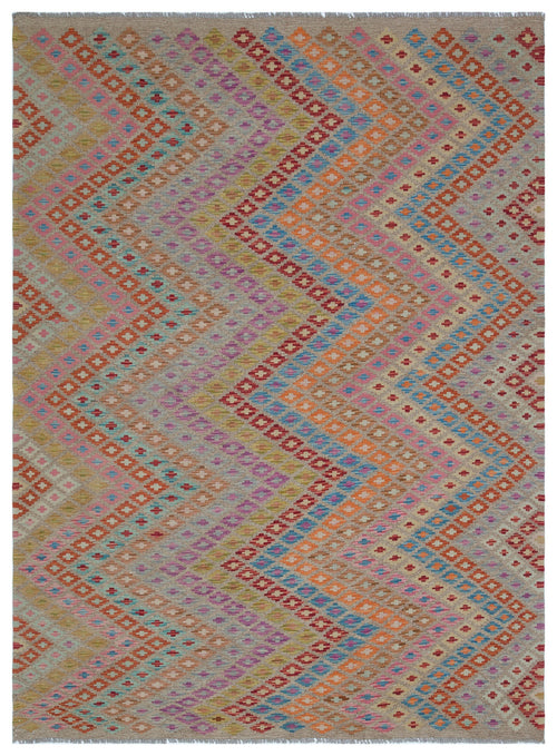 Selanik 30173 Beige Vintage Wool Handmade Area Rug 5'3" x 9'1"