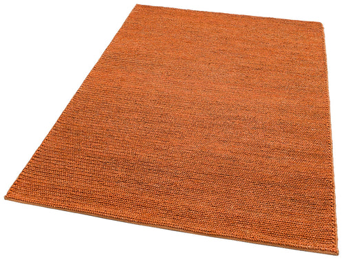 Handmade Jute Rug – Modern Orange Flatweave Natural Jute Carpet for Living Room