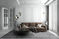 Modern Viscose Rug - Handmade Grey Area Rug with Soft Texture & Easy Clean