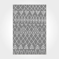Grey Geometric Area Rug – Washable Non Slip Chenille Cotton Carpet With Modern Pattern