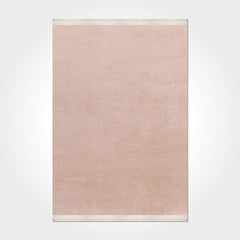 Modern Chenille Area Rug - Washable Non Slip Light Brown 20mm Pile Carpet