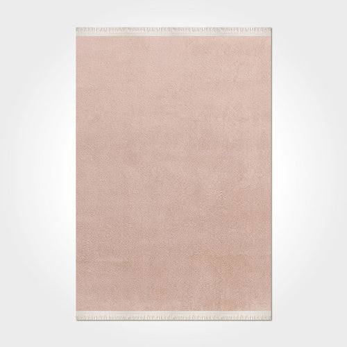 Modern Chenille Area Rug - Washable Non Slip Light Brown 20mm Pile Carpet