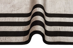 Grey Viscose Area Rug - Classic Machine Made Rug with Soft Texture Carpet