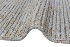 Handmade Jute Rug – Grey Modern Flatweave Natural Fiber Carpet, Easy Clean