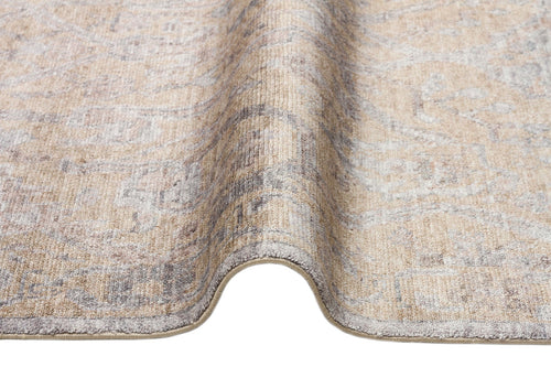 Vintage Ushak Rug - Beige Overdyed Flatweave Carpet | Soft Texture, Dust Resistant
