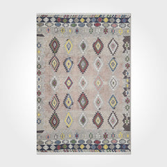 Digital Print Area Rug - Geometric Chenille Cotton Washable Non Slip Carpet