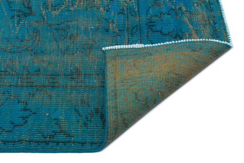 Atina Turquoise Vintage Wool Handmade Area Rug 5'9" x 8'10"
