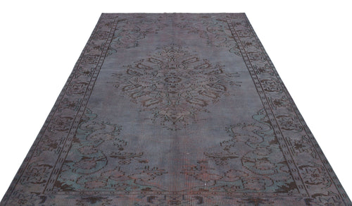 Atina Grey Vintage Wool Handmade Area Rug 6'2" x 9'1"