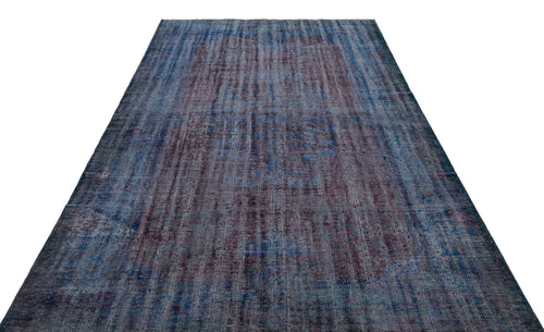 Atina Blue Vintage Wool Handmade Area Rug 5'8" x 9'8"