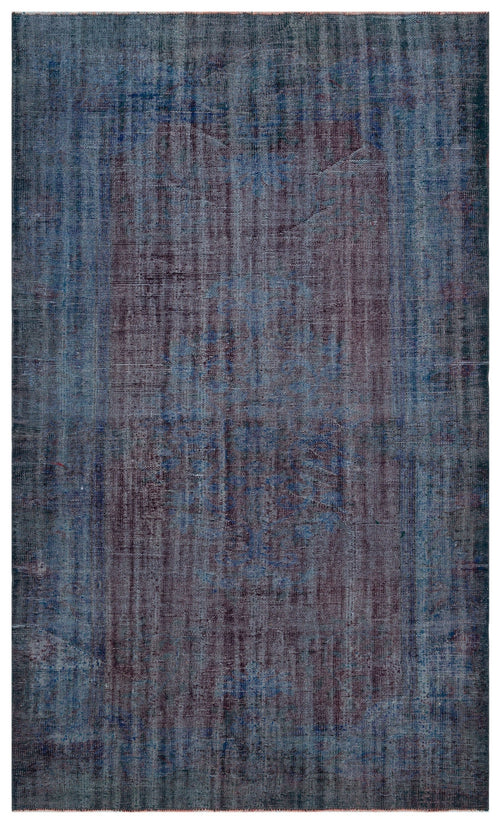 Atina Blue Vintage Wool Handmade Area Rug 5'8" x 9'8"