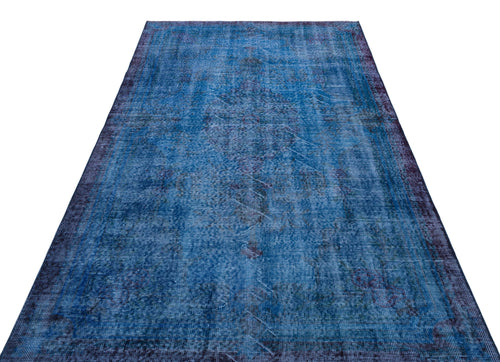 Atina Blue Vintage Wool Handmade Area Rug 4'9" x 8'5"