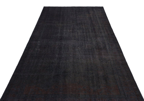 Atina Black Vintage Wool Handmade Area Rug 5'2" x 9'8"