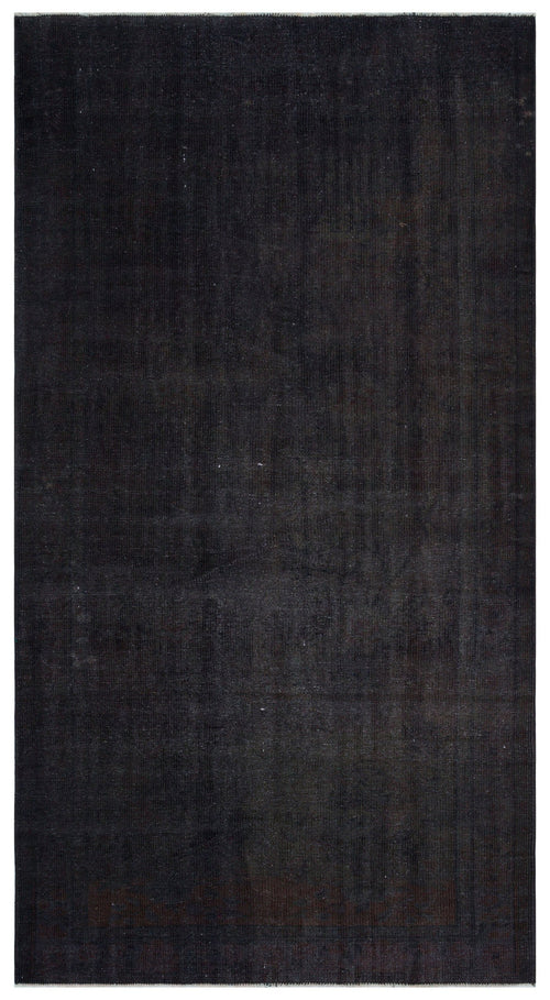 Atina Black Vintage Wool Handmade Area Rug 5'2" x 9'8"