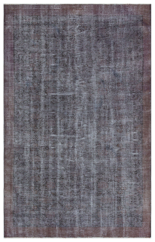 Atina Grey Vintage Wool Handmade Area Rug 5'2" x 8'1"