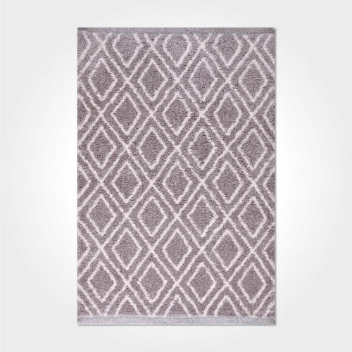 Modern Area Rug - Geometric Machine Made Micropolyester Carpet 5 Cm Pile Height