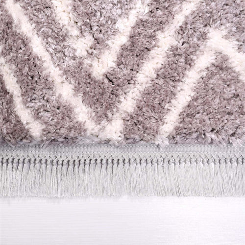 Modern Area Rug - Geometric Machine Made Micropolyester Carpet 5 Cm Pile Height