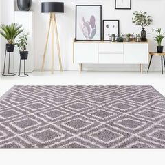 Modern Area Rug - Geometric Machine Made Micropolyester Carpet 5 Cm Pile Height