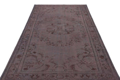 Atina Burgundy Vintage Wool Handmade Area Rug 5'0" x 8'1"