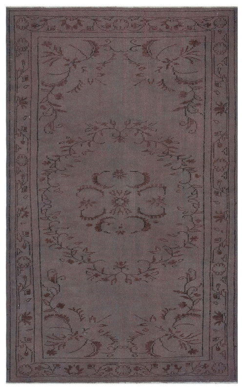 Atina Burgundy Vintage Wool Handmade Area Rug 5'0" x 8'1"