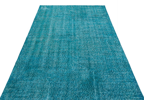 Atina Turquoise Vintage Wool Handmade Area Rug 4'9" x 7'10"