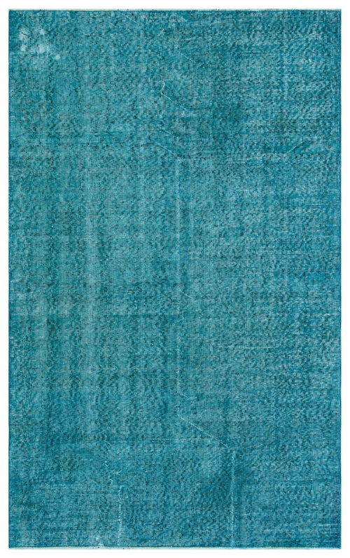 Atina Turquoise Vintage Wool Handmade Area Rug 4'9" x 7'10"