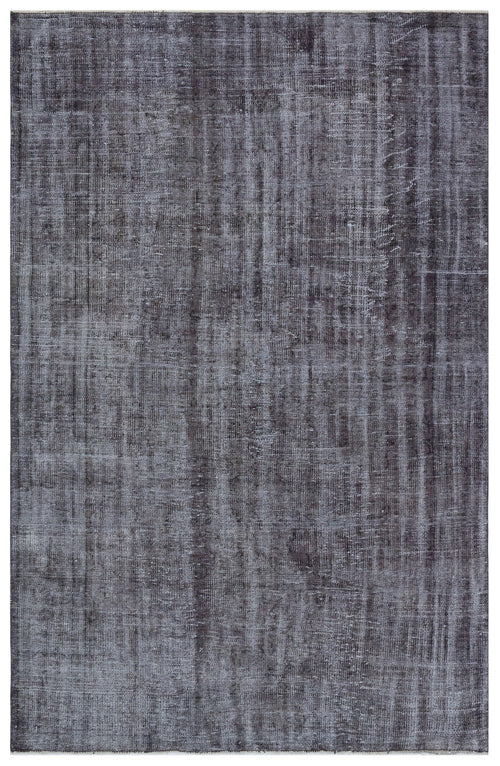 Atina Grey Vintage Wool Handmade Area Rug 6'1" x 8'11"