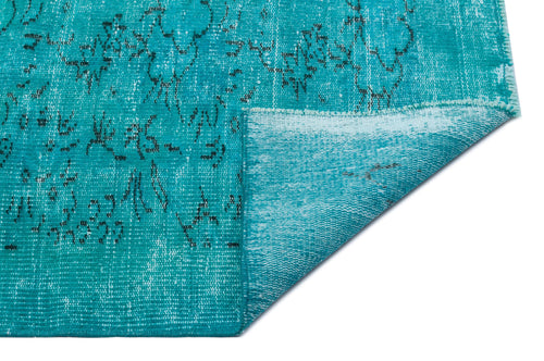 Atina Turquoise Vintage Wool Handmade Area Rug 6'1" x 9'6"